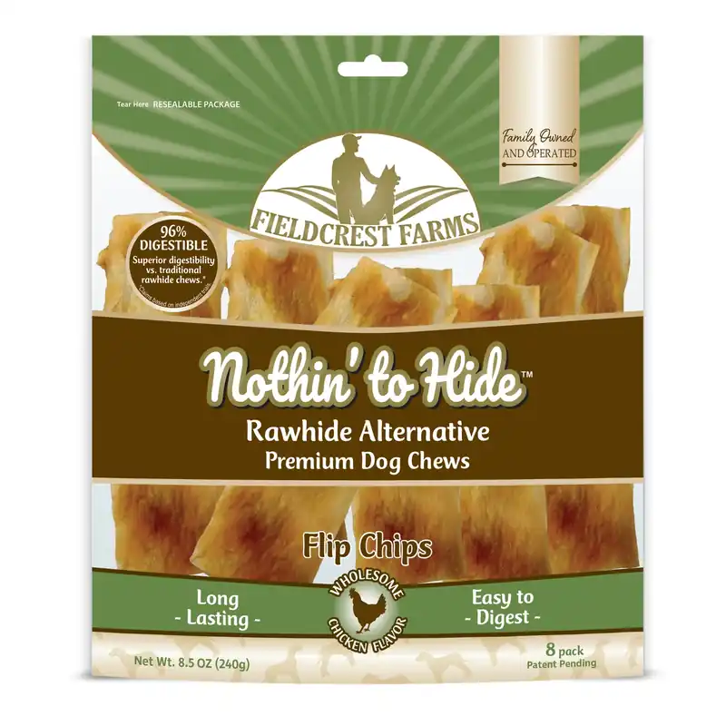 Nothin‘ To Hide Flip Chip Chicken Grain Free Chews For Dogs 0.53 Lb 10 In. 8 Pk
