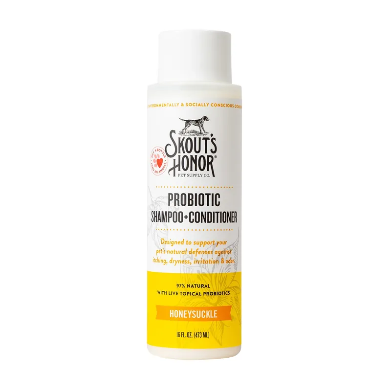 Honeysuckle Probiotic Shampoo & Conditioner For Cats And Dogs, 16 Ounces