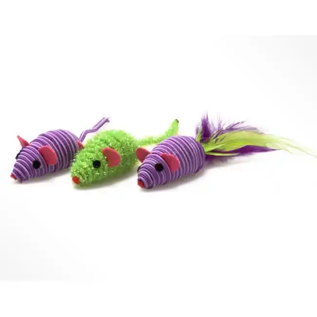 Three Twined Mice Cat Toy - Soft, Catnip-infused Fun For Playtime