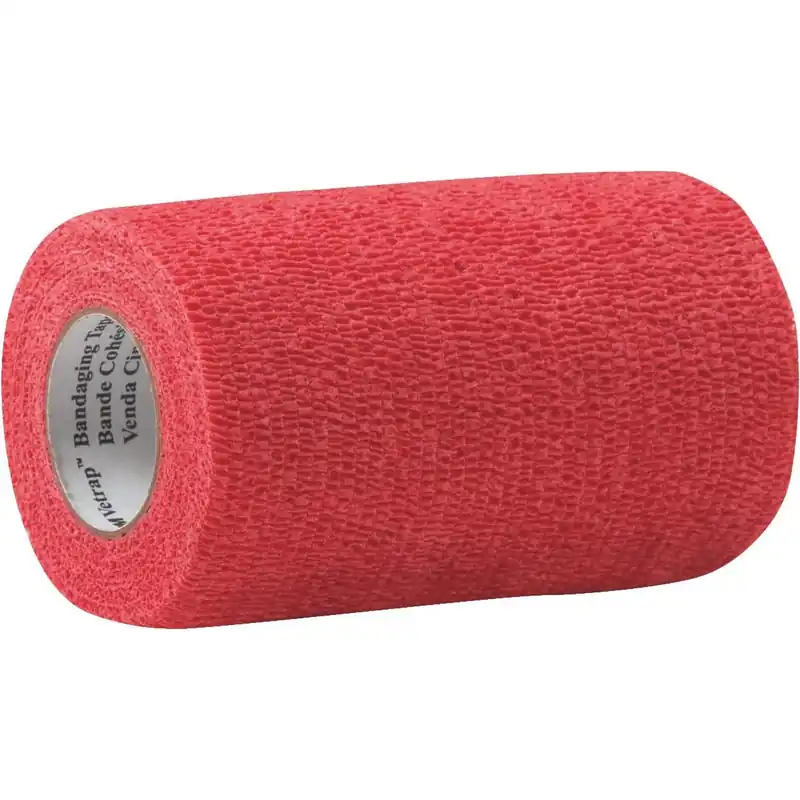 Vetrap Horse Bandaging Tape, Red, 4-in. X 5-yds.