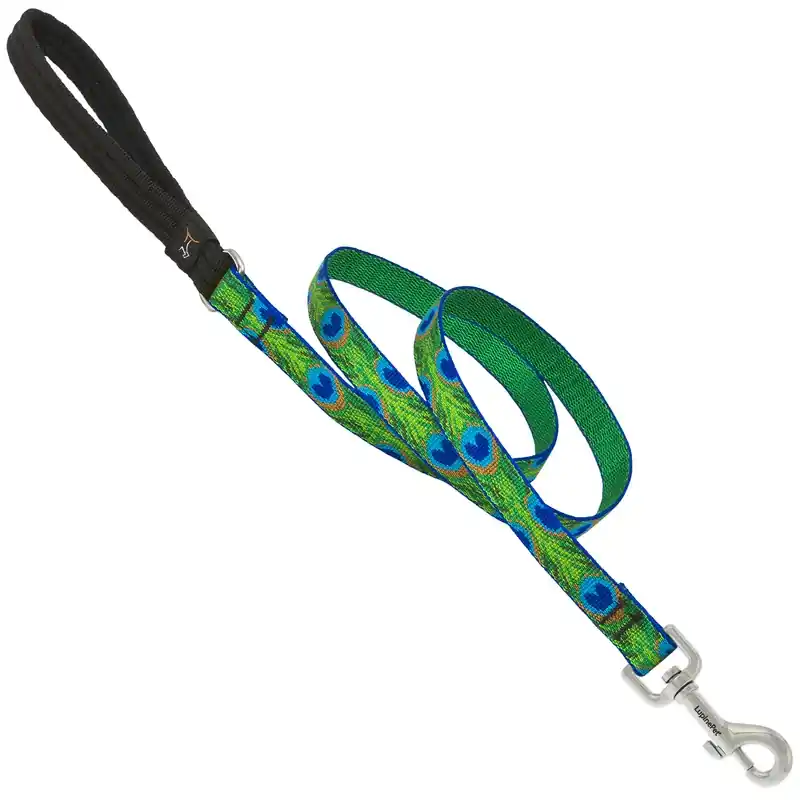 Dog Leash, Tail Feather Pattern, 3/4-in. X 6-ft.