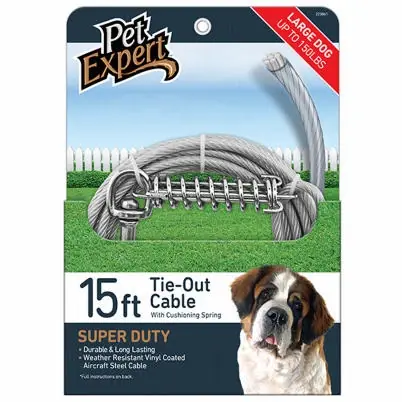 Dog Tie Out, Super Duty, 15-ft.