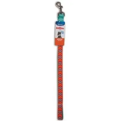 Pet Leash, Orange Chevron Pattern, 6-ft.