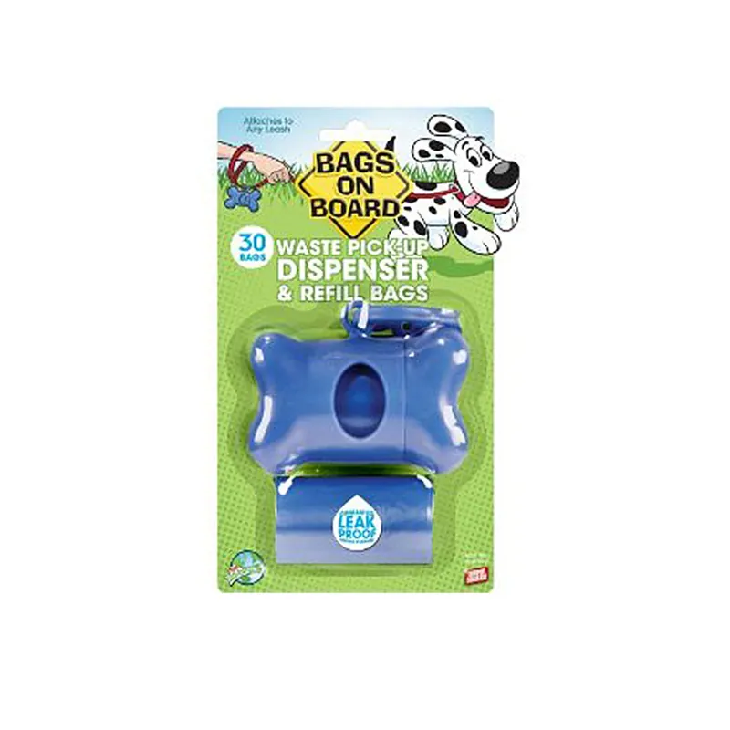 Bags On Board Blue Bone Dispenser With 30 Refill Bags - Model 10401