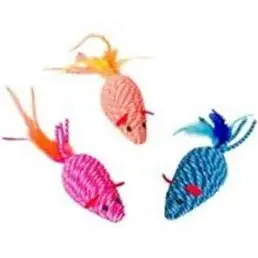 52074 6 Inch Elasteeez Mouse & Feathers Cat Toy