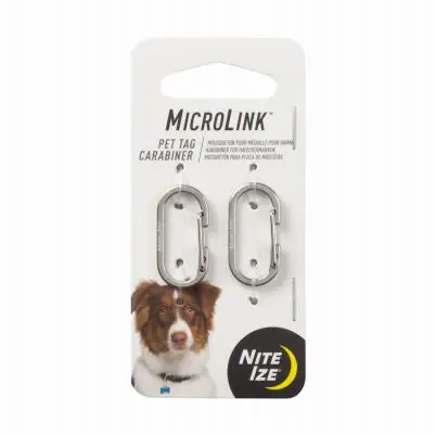 Microlink Pet Tag Holder Carabiner, 2-pk.