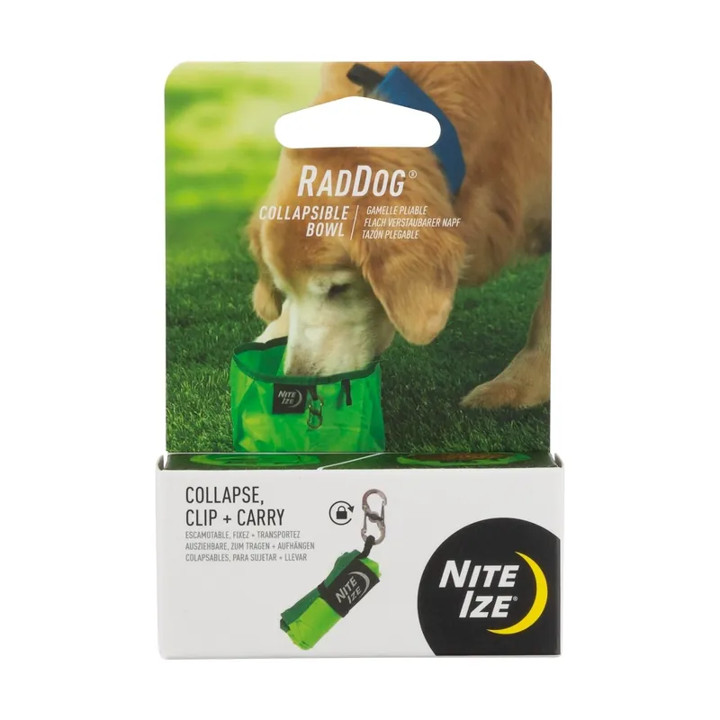 Raddog Green Collapsible Plastic Pet Bowl For Dogs - 16 Ounce Capacity