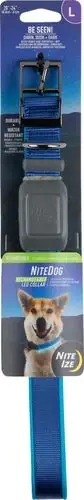 Nitedog Lighted Dog Collar, Rechargeable Led, Blue, L