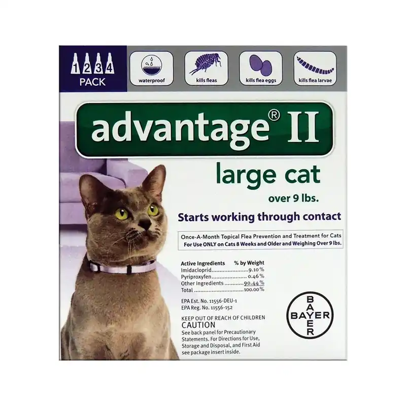Advantage Ii Liquid Cat Flea Drops Imidacloprid/pyriproxyfen 0.108 Oz