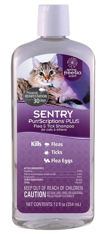 Purrscriptions Flea & Tick Cat Shampoo, 30-day Control, 12-oz.