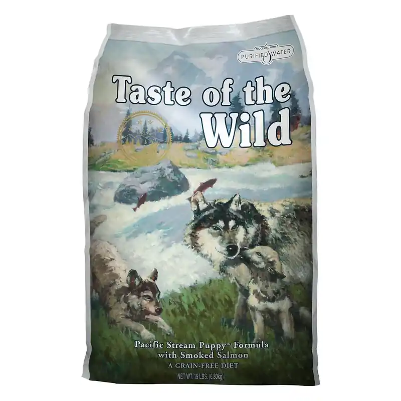 Pacific Stream Puppy Smoked Salmon Dry Dog Food Grain Free 28 Lb
