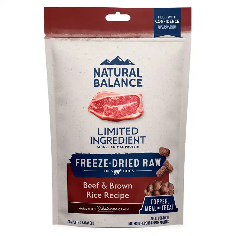 Limited Ingredient Freeze Dried Beef & Brown Rice Recipe Dry Dog Food 6 Oz.