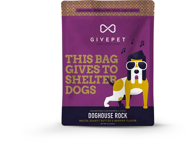 Doghouse Rock Bacon, Peanut Butter & Banana Flavor Dog Treats, 12 Ounces