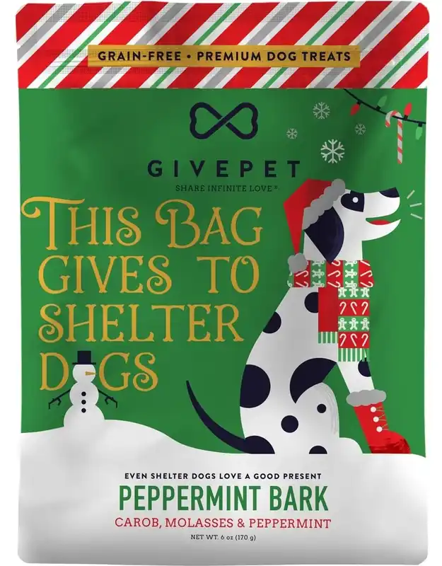 6 Oz Give D Holiday Grain Free Peppermint Bark Dog Treat For Dogs