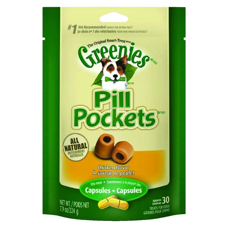Pill Pockets Chicken Treats For Dog 7.9 Oz 30 Pk