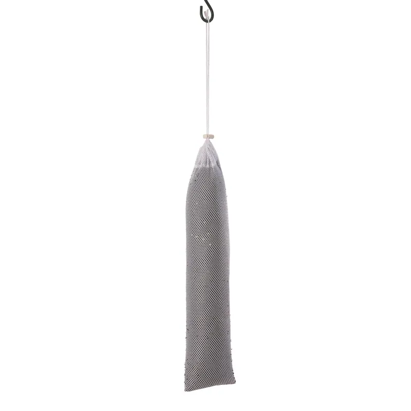 38048 Sock Finch Bird Feeder, 1 Lb Capacity, Plastic, White, Hanging Mount