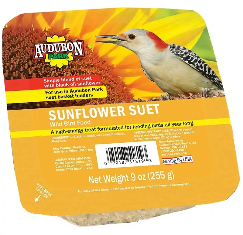 Wild Bird Suet, Sunflower, 11-oz.