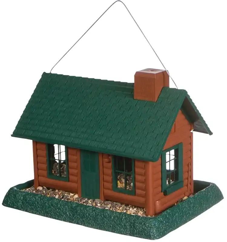 9063m Wild Bird Plastic Hopper Bird Feeder With 4 Ports, 1 Lb Capacity