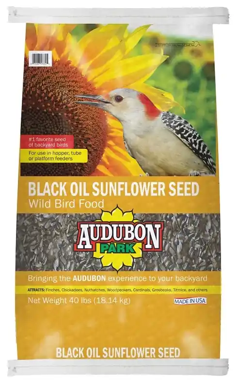 11801 Black Oil Sunflower Seed, 40 Lb Bag For Wild Birds