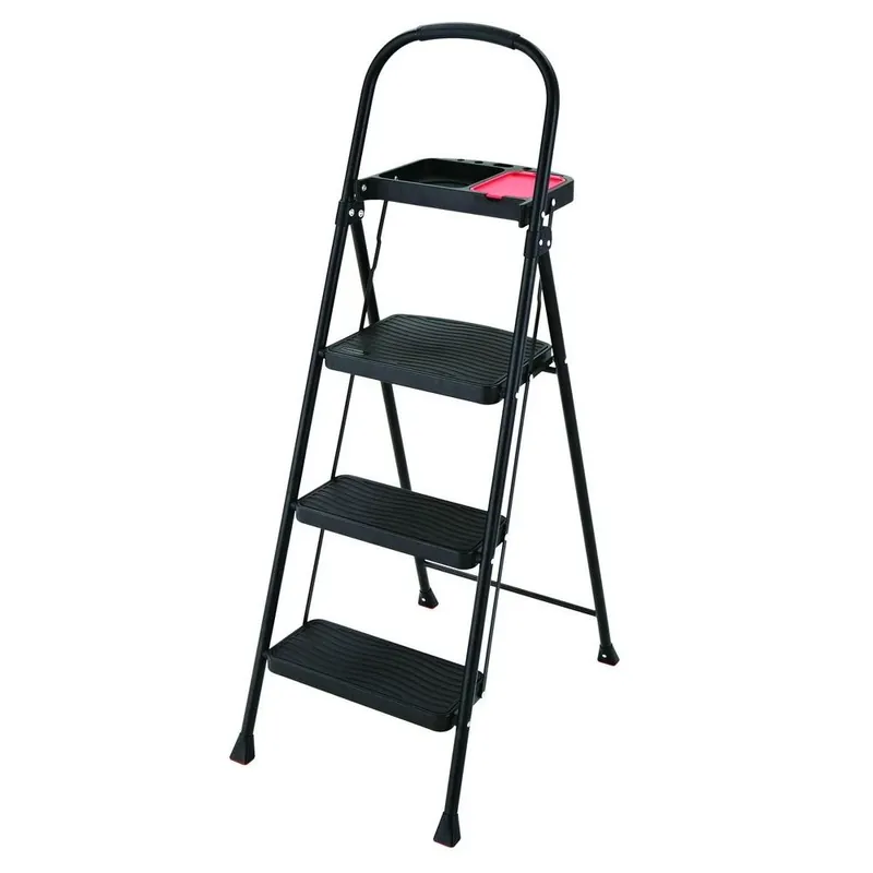 Project Step Stool With Tray, 3-step, Steel