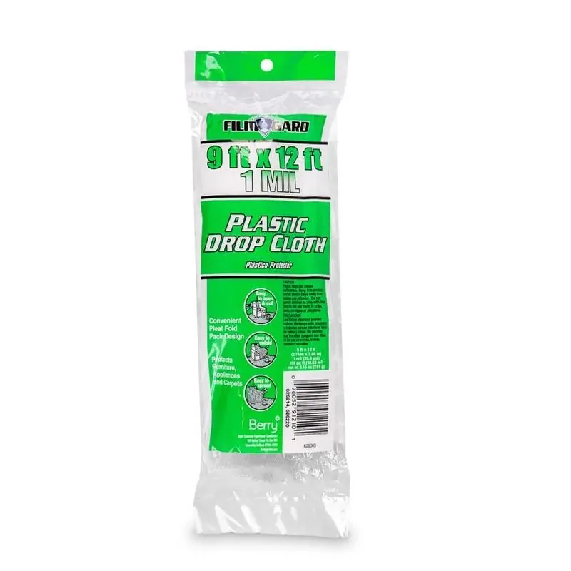 Film-gard 9 Ft. W X 12 Ft. L X 1 Mil Plastic Drop Cloth 1 Pk