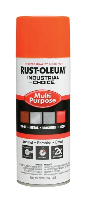 Industrial Choice Gloss Osha Safety Orange Multi-purpose Enamel Spray 12 Oz