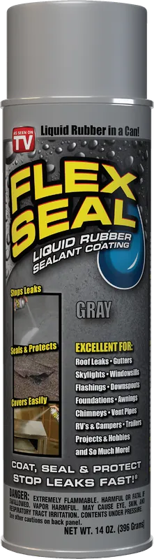 Flex Seal Rubber Sealant Coating, Gray, 14-oz.