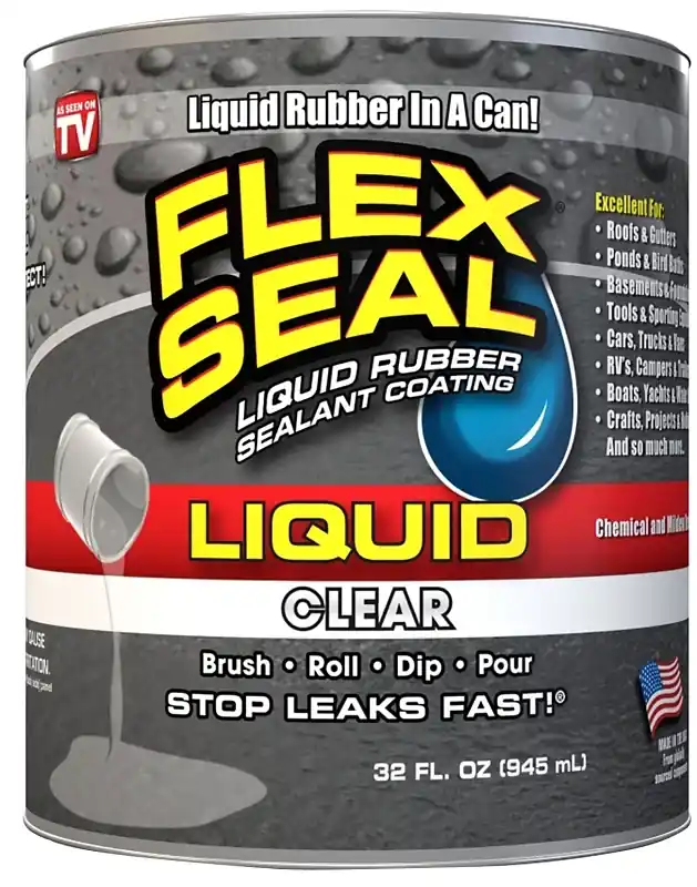 Flex Seal Liquid Rubber Sealant, Clear, 32-oz.