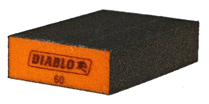 Flat Edge Sanding Sponge Block, Medium Grit