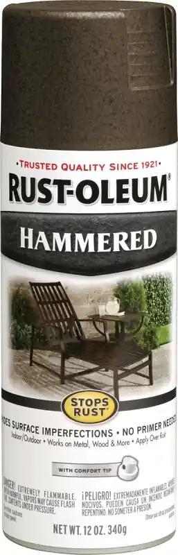 Stops Rust Hammered Spray Paint, Dark Bronze, 12-oz.