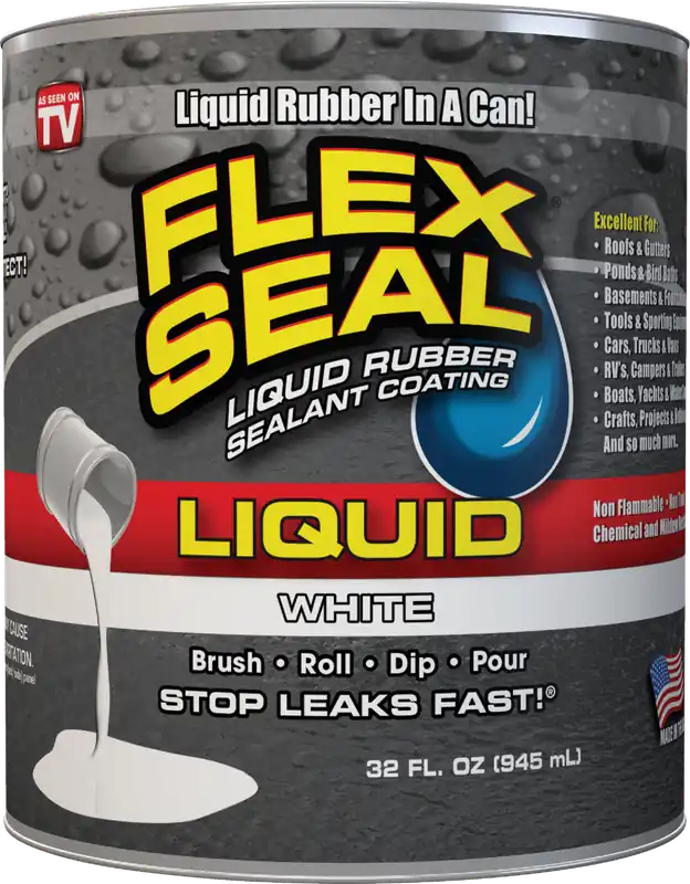 Flex Seal Liquid Rubber Sealant, White, 32-oz.
