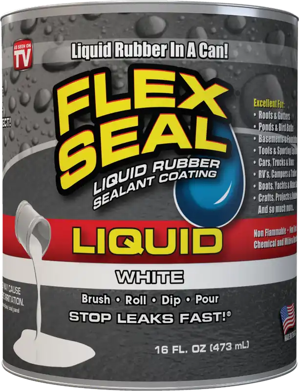 Flex Seal Liquid Rubber Sealant, White, 16-oz.